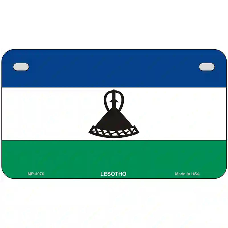 Lesotho Flag Metal Novelty License Plate 7" x 4" (MP)