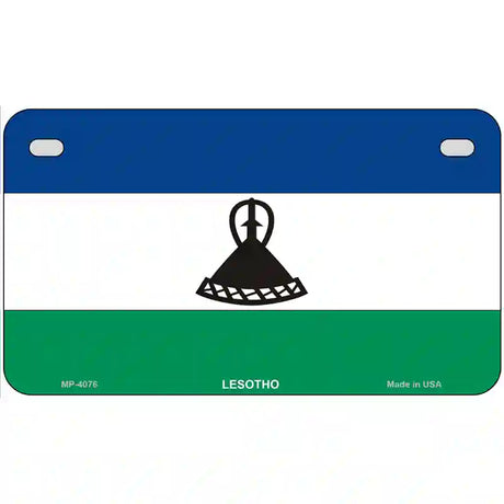 Lesotho Flag Metal Novelty License Plate 7" x 4" (MP)