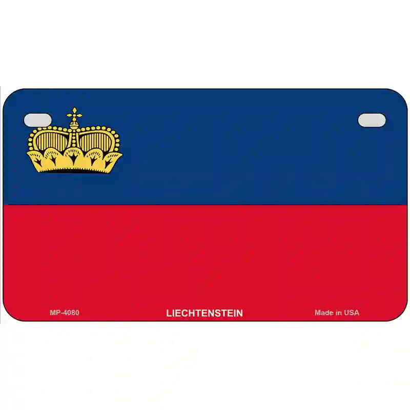 Liechtenstein Flag Metal Novelty License Plate 7" x 4" (MP)