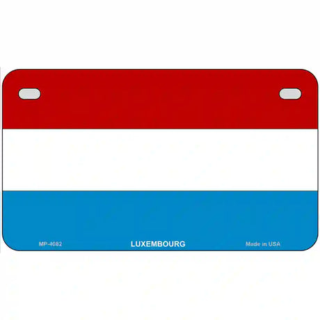 Luxembourg Flag Metal Novelty License Plate 7" x 4" (MP)