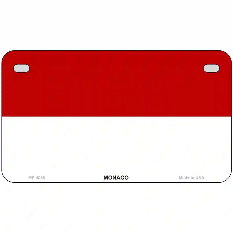 Monaco-C Flag Metal Novelty License Plate 7" x 4" (MP)