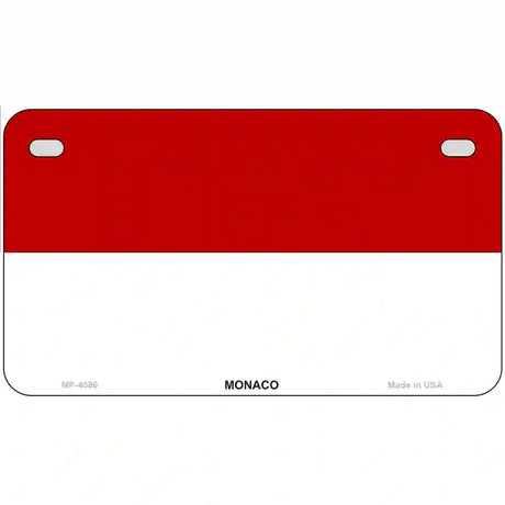 Monaco-C Flag Metal Novelty License Plate 7" x 4" (MP)