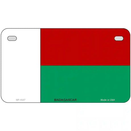 Madagascar Flag Metal Novelty License Plate 7" x 4" (MP)