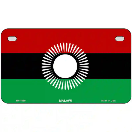 Malawi Flag Metal Novelty License Plate 7" x 4" (MP)