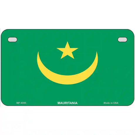 Mauritania Flag Metal Novelty License Plate 7" x 4" (MP)