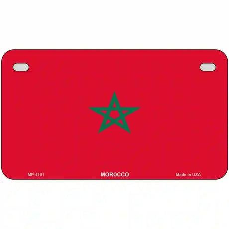 Morocco Flag Metal Novelty License Plate 7" x 4" (MP)