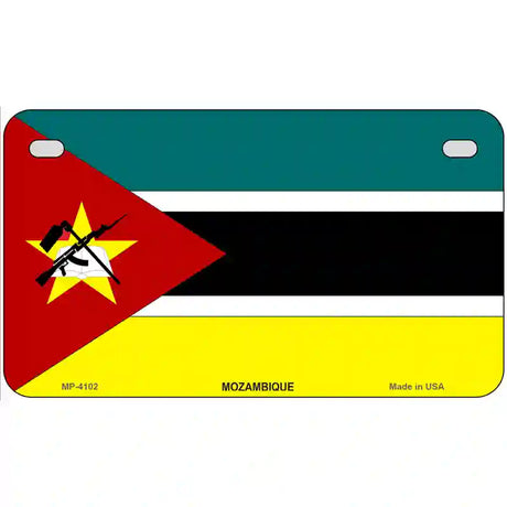 Mozambique Flag Metal Novelty License Plate 7" x 4" (MP)