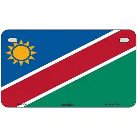 Namibia Flag Metal Novelty License Plate 7" x 4" (MP)