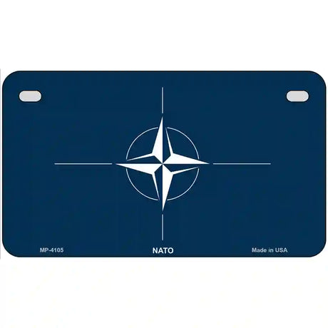 Nato Flag Metal Novelty License Plate 7" x 4" (MP)