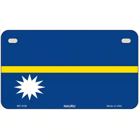 Nauru Flag Metal Novelty License Plate 7" x 4" (MP)