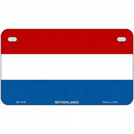 Netherlands Flag Metal Novelty License Plate 7" x 4" (MP)