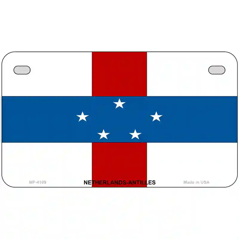 Netherlands Antilles Flag Metal Novelty License Plate 7" x 4" (MP)