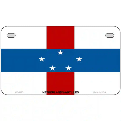 Netherlands Antilles Flag Metal Novelty License Plate 7" x 4" (MP)