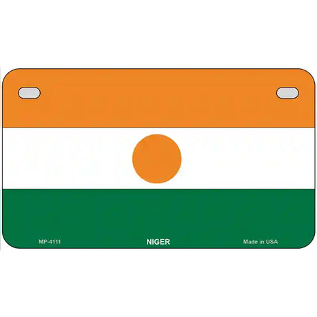 Niger Flag Metal Novelty License Plate 7" x 4" (MP)