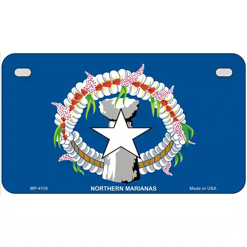 Northern Marianas Flag Metal Novelty License Plate 7" x 4" (MP)