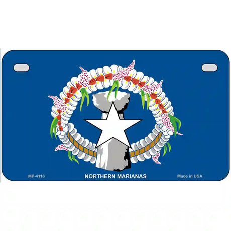 Northern Marianas Flag Metal Novelty License Plate 7" x 4" (MP)