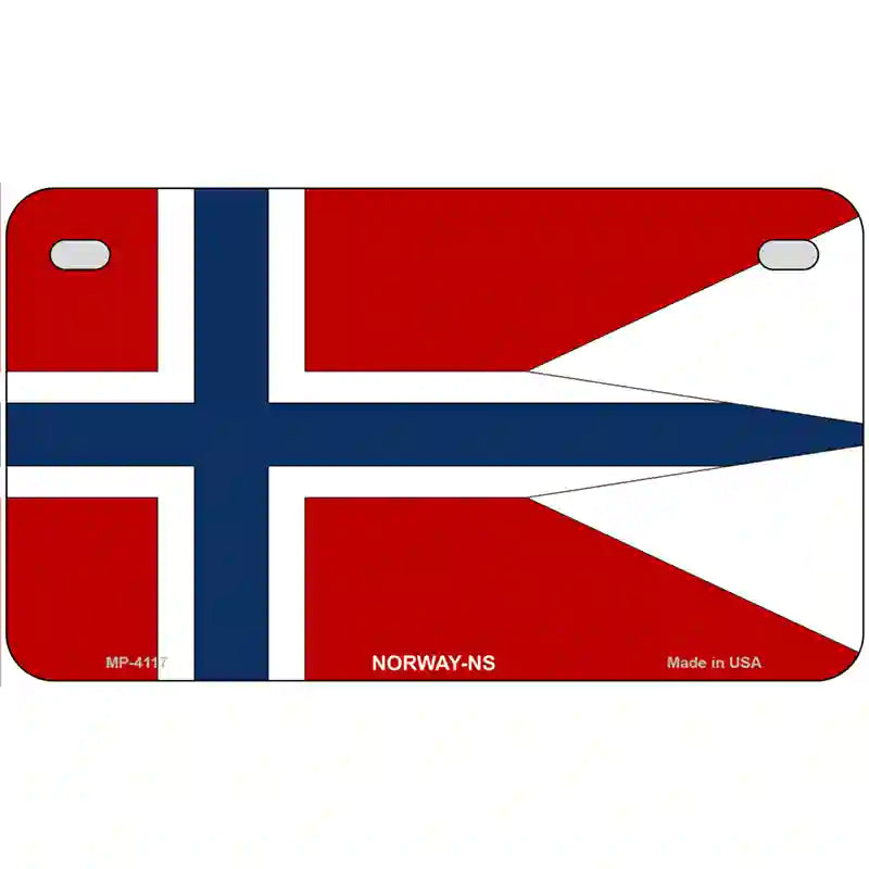 Norway-NS Flag Metal Novelty License Plate 7" x 4" (MP)