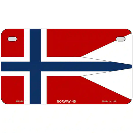 Norway-NS Flag Metal Novelty License Plate 7" x 4" (MP)