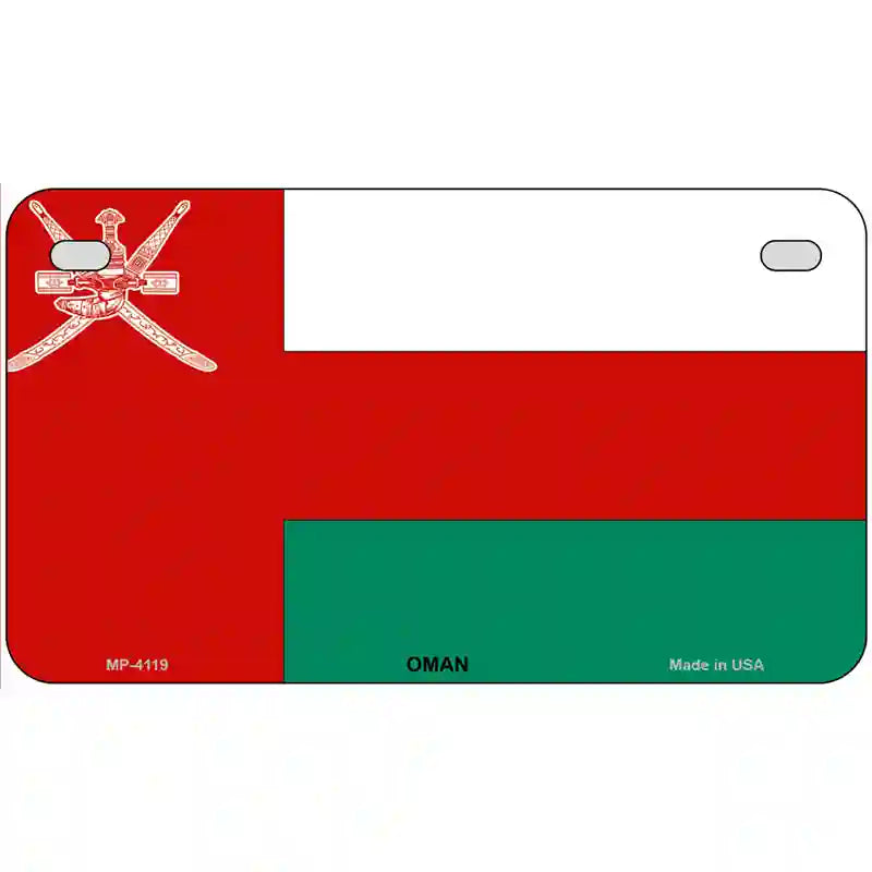 Oman Flag Metal Novelty License Plate 7" x 4" (MP)