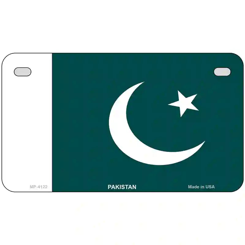 Pakistan Flag Metal Novelty License Plate 7" x 4" (MP)