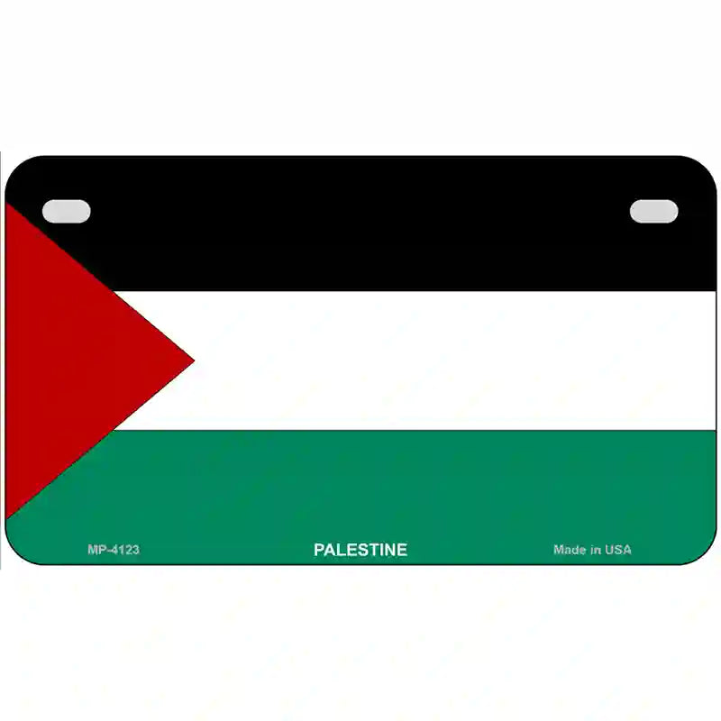 Palestine Flag Metal Novelty License Plate 7" x 4" (MP)