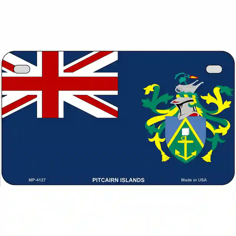 Pitcairn Islands Flag Metal Novelty License Plate 7" x 4" (MP)