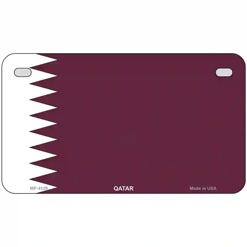 Qatar Flag Metal Novelty License Plate 7" x 4" (MP)