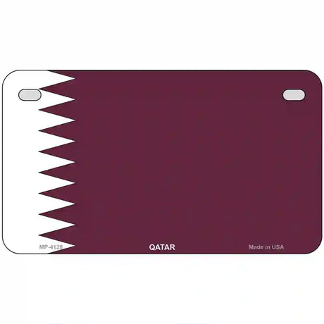 Qatar Flag Metal Novelty License Plate 7" x 4" (MP)