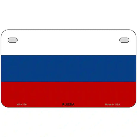 Russia Flag Metal Novelty License Plate 7" x 4" (MP)