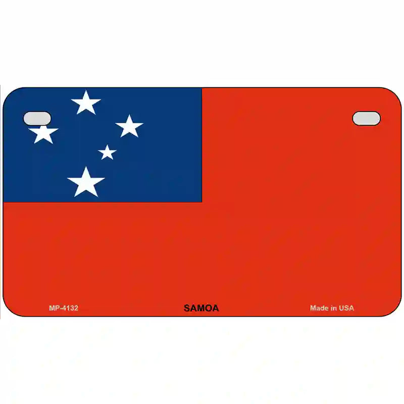 Samoa Flag Metal Novelty License Plate 7" x 4" (MP)