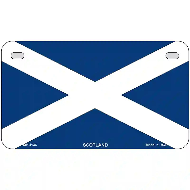 Scotland Flag Metal Novelty License Plate 7" x 4" (MP)