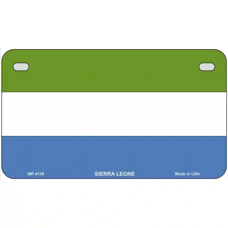 Sierra Leone Flag Metal Novelty License Plate 7" x 4" (MP)