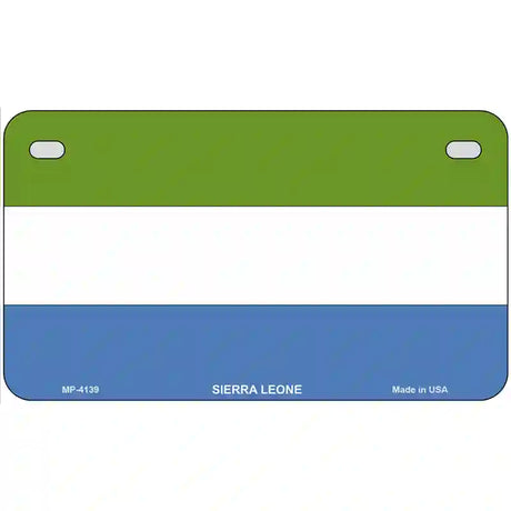 Sierra Leone Flag Metal Novelty License Plate 7" x 4" (MP)