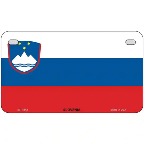 Slovenia Flag Metal Novelty License Plate 7" x 4" (MP)