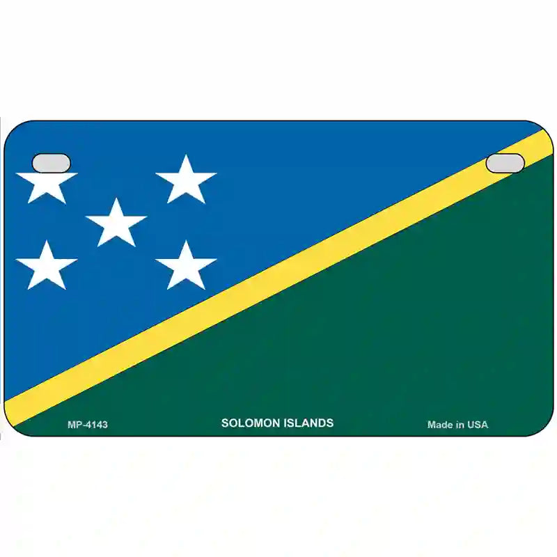 Solomon Islands Flag Metal Novelty License Plate 7" x 4" (MP)