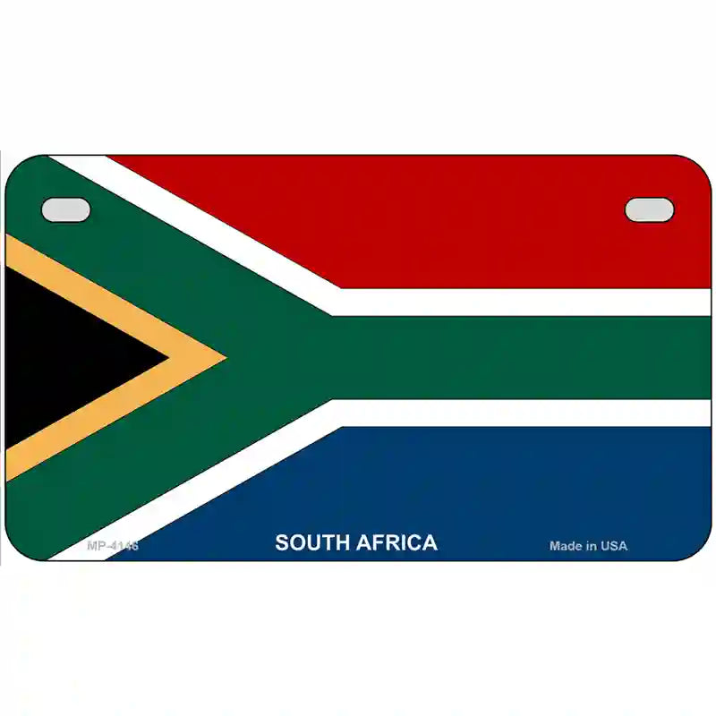 South Africa Flag Metal Novelty License Plate 7" x 4" (MP)