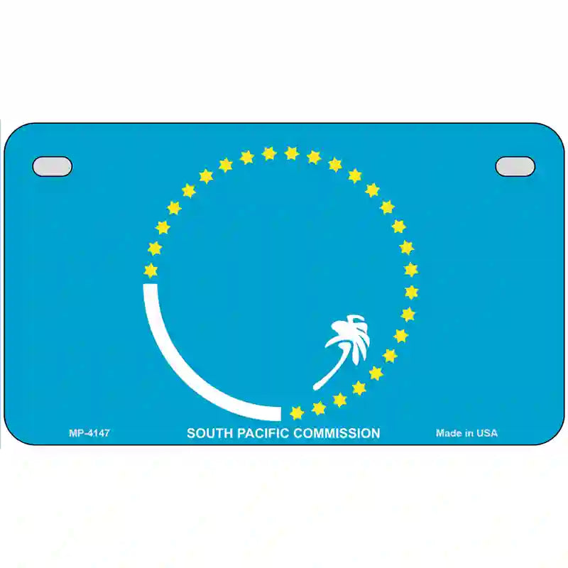 South Pacific Commission Flag Metal Novelty License Plate 7" x 4" (MP)