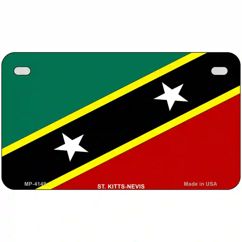 St Kitts-Nevis Flag Metal Novelty License Plate 7" x 4" (MP)