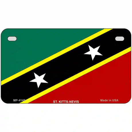 St Kitts-Nevis Flag Metal Novelty License Plate 7" x 4" (MP)