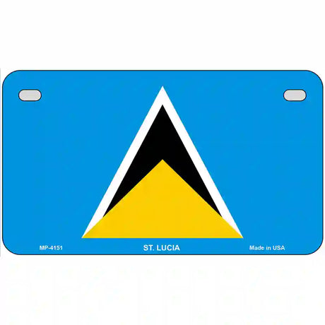 St Lucia Flag Metal Novelty License Plate 7" x 4" (MP)