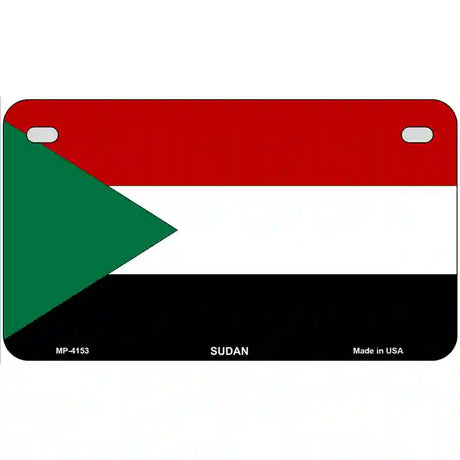 Sudan Flag Metal Novelty License Plate 7" x 4" (MP)