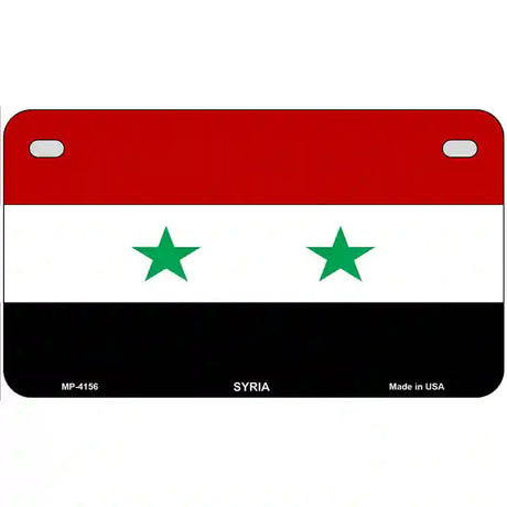 Syria Flag Metal Novelty License Plate 7" x 4" (MP)