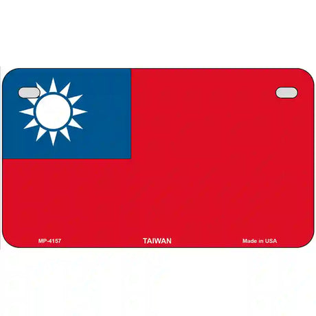 Taiwan Flag Metal Novelty License Plate 7" x 4" (MP)