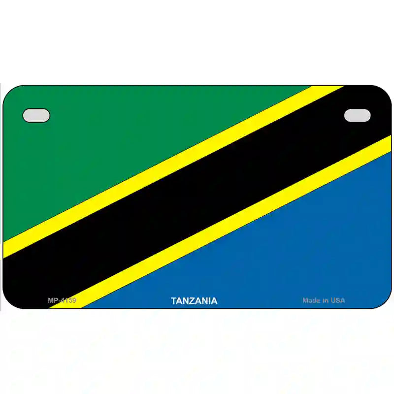 Tanzania Flag Metal Novelty License Plate 7" x 4" (MP)