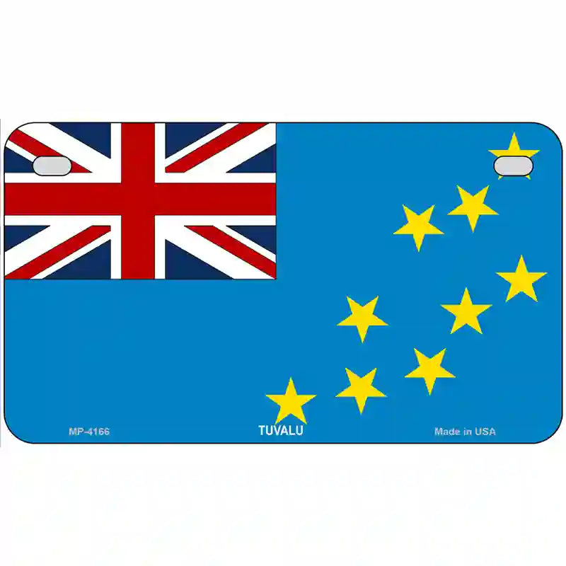 Tuvalu Flag Metal Novelty License Plate 7" x 4" (MP)