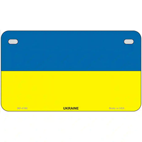 Ukraine Flag Metal Novelty License Plate 7" x 4" (MP)