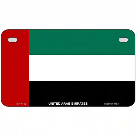 United Arab Emirates Flag Metal Novelty License Plate 7" x 4" (MP)