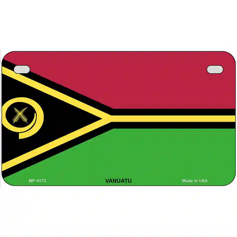 Vanuatu Flag Metal Novelty License Plate 7" x 4" (MP)