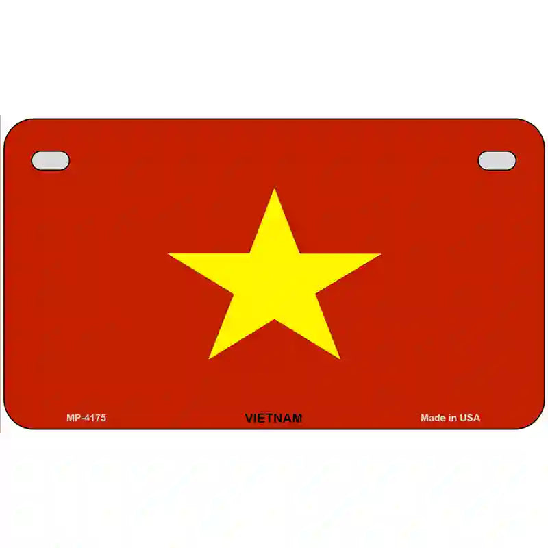 Vietnam Flag Metal Novelty License Plate 7" x 4" (MP)