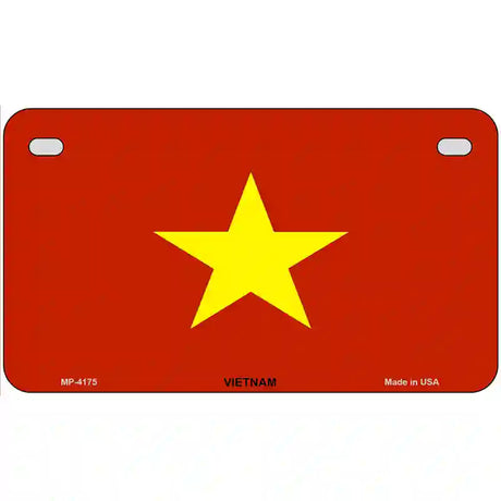 Vietnam Flag Metal Novelty License Plate 7" x 4" (MP)